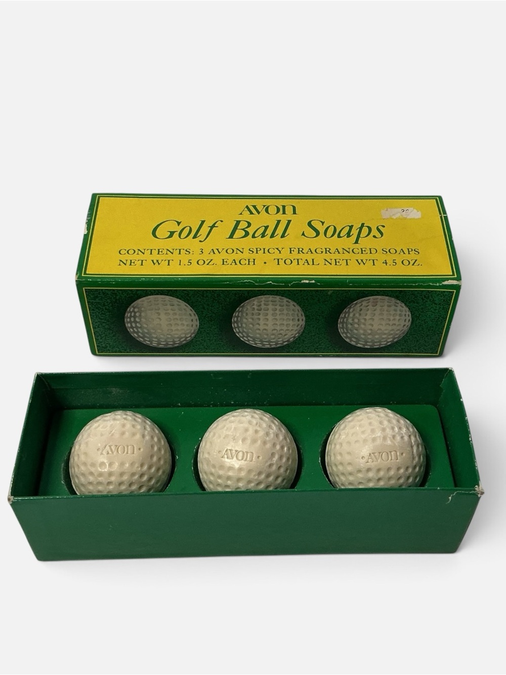 Avon White Golf Ball Soaps Set of 3